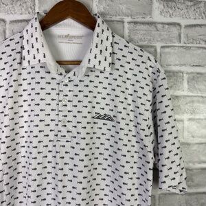 HL Sport x Desert Mountain GC Bamboo Performance AOP Golf Polo Mens Medium